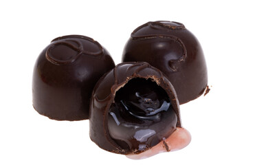 chocolate candies  isolated