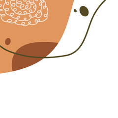 abstract liquid shape element for ornament or decoration corner border background