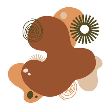 recommend clip art: fluid shape element and abstract circle ornament for background decoration