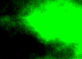 green smoke on black