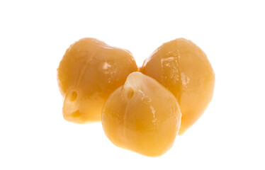 boiled chickpeas isolated