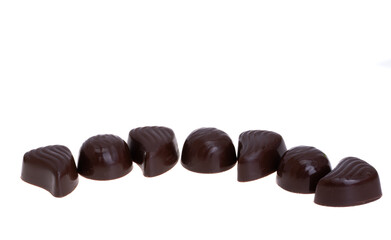 chocolate candies isolated