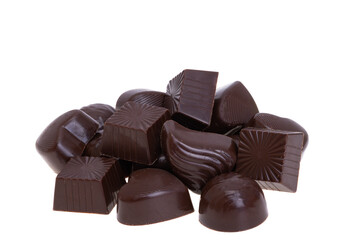 chocolate candies isolated