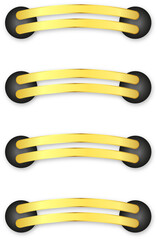 Obraz premium set of gold ribbons