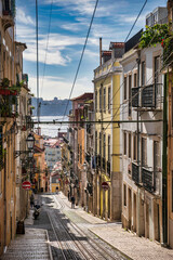 Plakat view of Lisbon Downtown