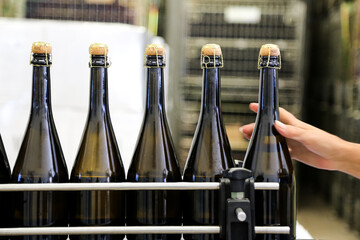 Sparkling wines in the production