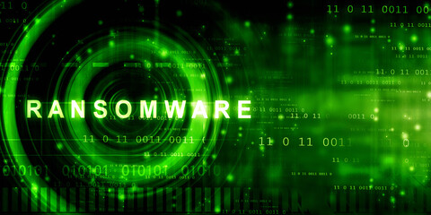 2d illustration ransomware computer virus