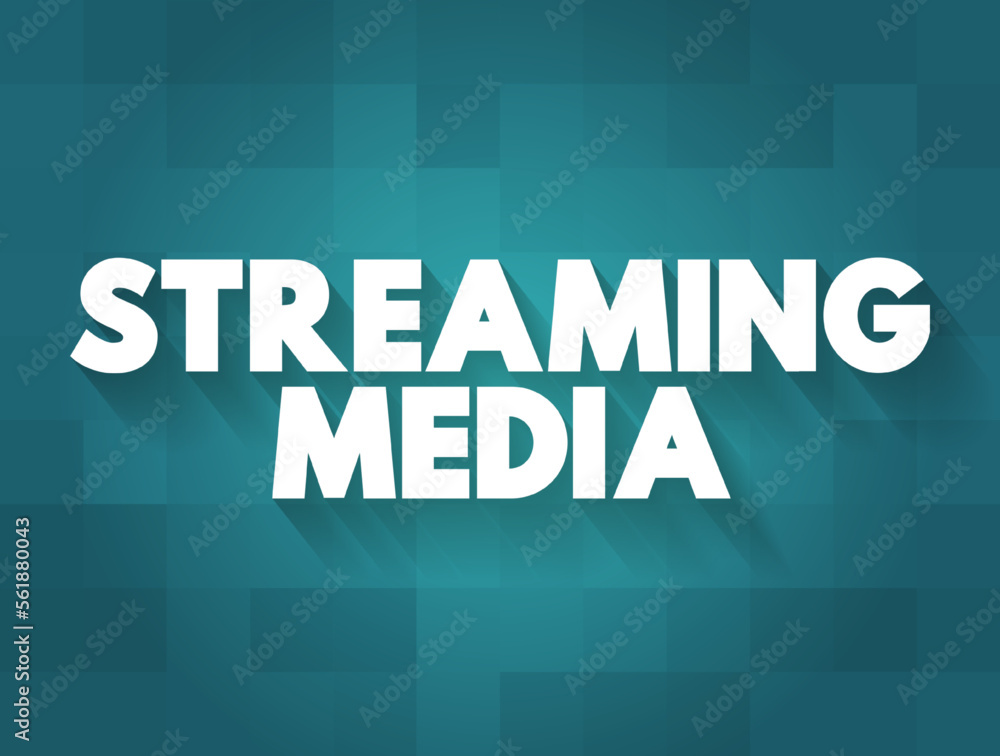 Poster streaming media is multimedia that is delivered and consumed in a continuous manner from a source st