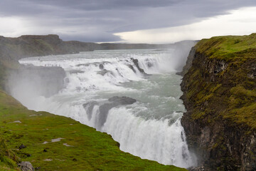 Gullfoss waterfalls in Iceland.