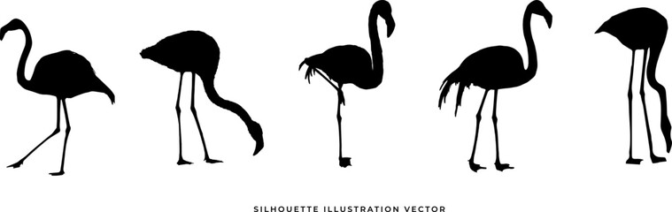 Obraz premium wild animals silhouettes vector illustration. Isolated animals