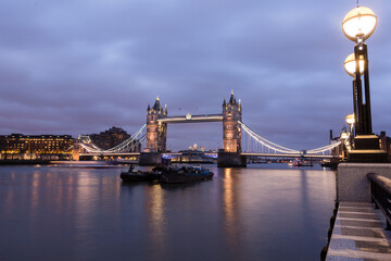 Tower bridge at dusk, London