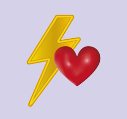 Medicine. Icon, heart arrhythmia. Vector image, isolated.