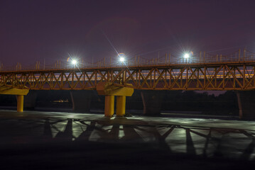 puente, fotografia nocturna, noche, bridge, río, ciudad, acuático, alumbrado, arquitectura,...