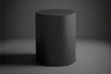 Stone and Rock shape  Round podium, pedestal for brand product exhibition. Generative AI