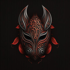 design, mask, fox, logo