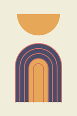 Modern Abstract Geometric Shapes Canvas Print