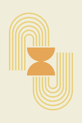 Modern Abstract Geometric Shapes Canvas Print