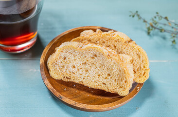 メロンパンラスクと珈琲