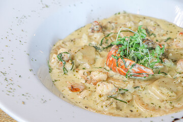 Camarones a la crema