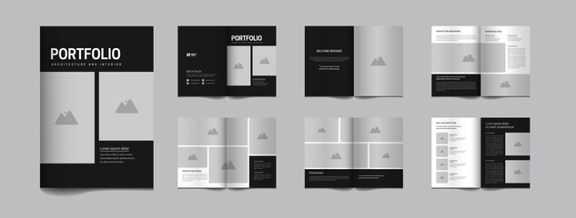 12 page interior catalogue template minimalist design