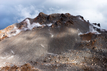 geologia, montaña, paisaje, naturaleza, cielo, volcanes, montagna, roca, volcánica, pico, nube, nube, acuático, geysir, viajando, vapor, caliente, nieve, crateres, chupar, geotérmico, roca, impresione