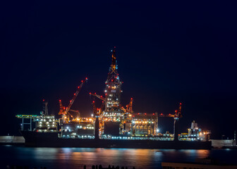 Fototapeta na wymiar oil ship in las palmas of Gran Canaria port