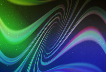 Light Blue, Green vector texture with milky way stars.