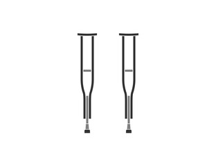 Health crutches icon. Vector illustration.