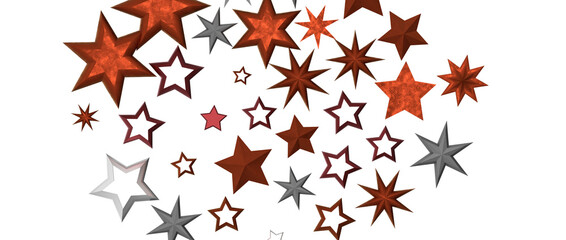 Holiday golden decoration, glitter frame isolated - in red