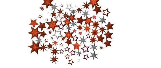 Holiday golden decoration, glitter frame isolated - in red