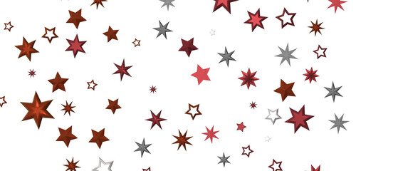 golden stars - in red