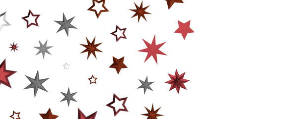 Festive christmas card. Isolated illustration white background. - in red