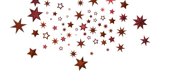 golden stars - in red