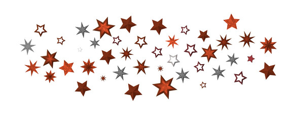 golden stars - in red