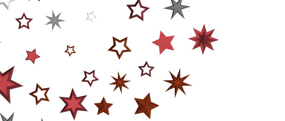 golden stars - in red