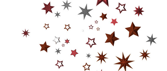 Festive christmas card. Isolated illustration white background. - in red