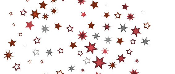 golden stars - in red