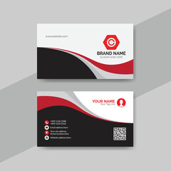 Vector modern professional business card and mockup
