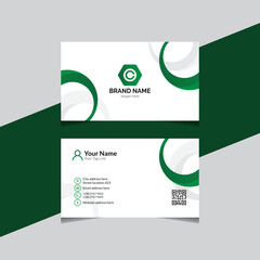 Clean professional business card template and mockup