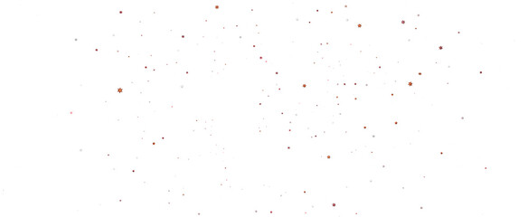 Holiday golden decoration, glitter frame isolated - in red