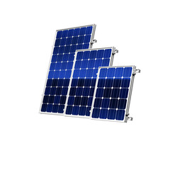 Solar panel system 3D Isolated