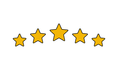 Five stars customer product rating vector. 5 star rating review