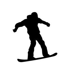 Obraz premium snowboarder silhouette