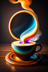 coffee, mugs, cups, winter, cappuccino
