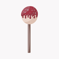 Realistic cake pops, vector chocolate dessert food in shape of lollipop candy. Cake balls on lollipop sticks with sweet sugar sprinkles. Beautiful vector content for your brand and design