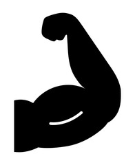 力こぶのシルエット