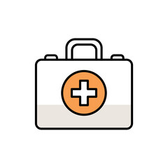 First aid box  color line icon. First aid.