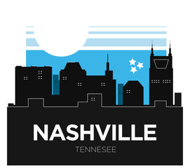 Nashville Vector Skyline Illustration