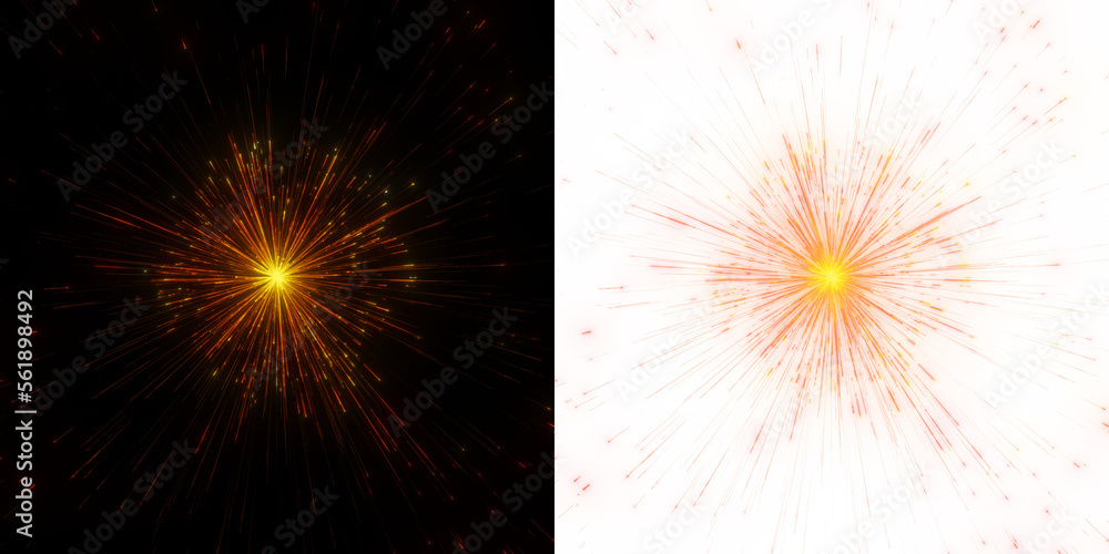 Poster hot particle burst with fast motion and shining stars. perfect for creating a futuristic and high-sp