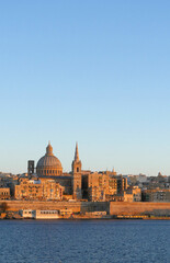 Fototapeta na wymiar Sunset in Valetta, the capital of Malta.